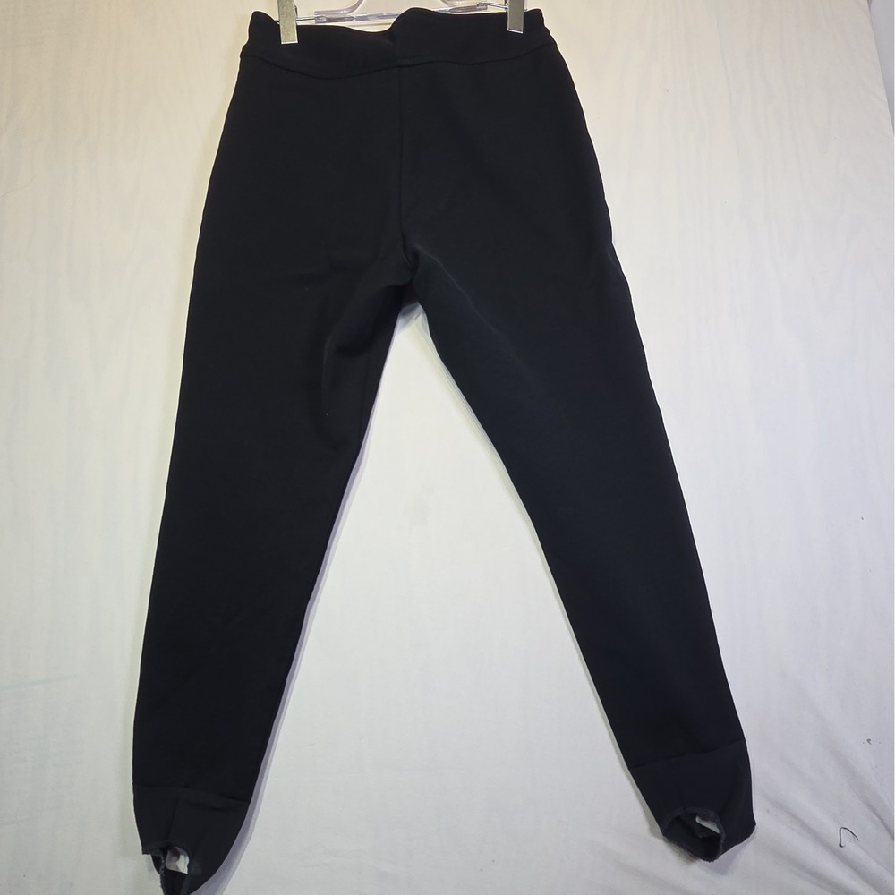 1989 Vintage Schoeller Downhill Racer Ski Pants Womens 14 Black Wool Stirrup